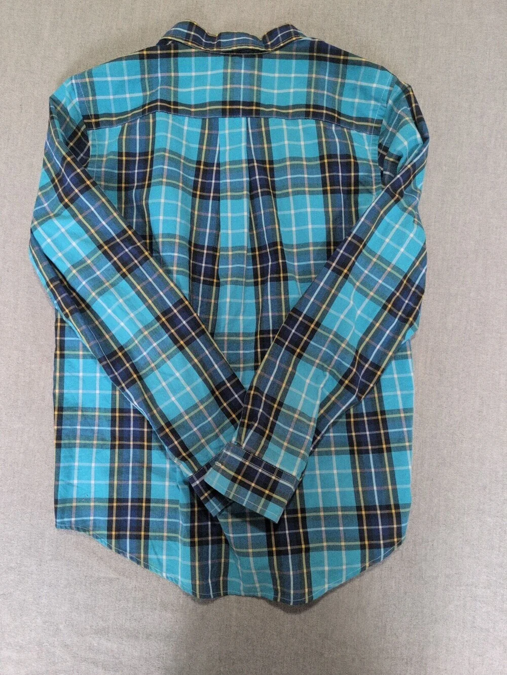 Chaps boys blue plaid button-front shirt size XL (18-20)